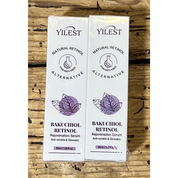 Bakuchiol Retinol Rejuvenation Serum - Antiwrinkle & Glowskin 1oz - 2 Pack - Picture 1 of 4